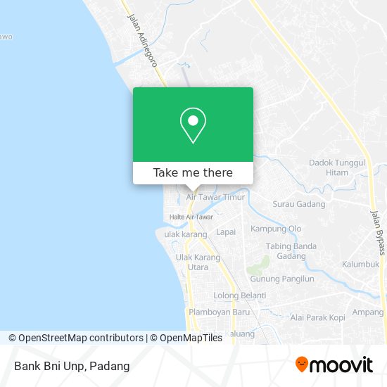 Bank Bni Unp map