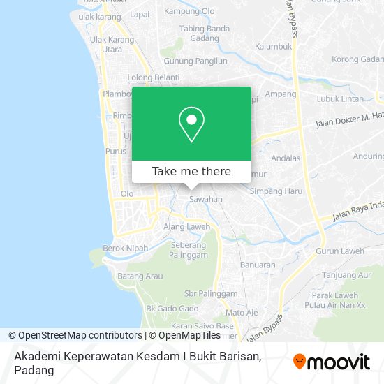 Akademi Keperawatan Kesdam I Bukit Barisan map