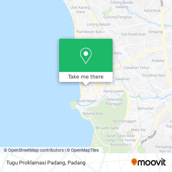 Tugu Proklamasi Padang map