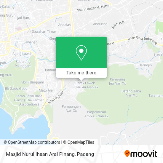Masjid Nurul Ihsan Arai Pinang map
