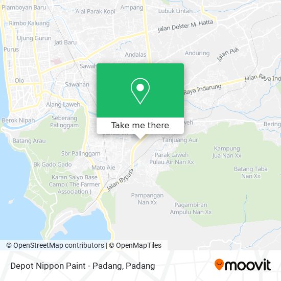 Depot Nippon Paint - Padang map