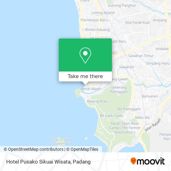 Hotel Pusako Sikuai Wisata map