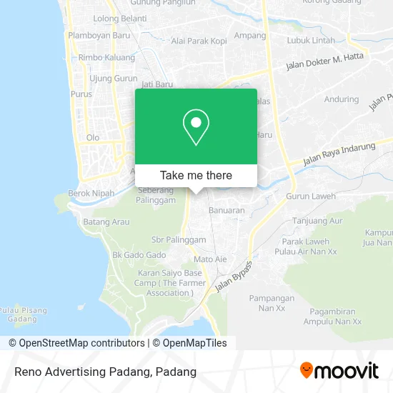 Reno Advertising Padang map