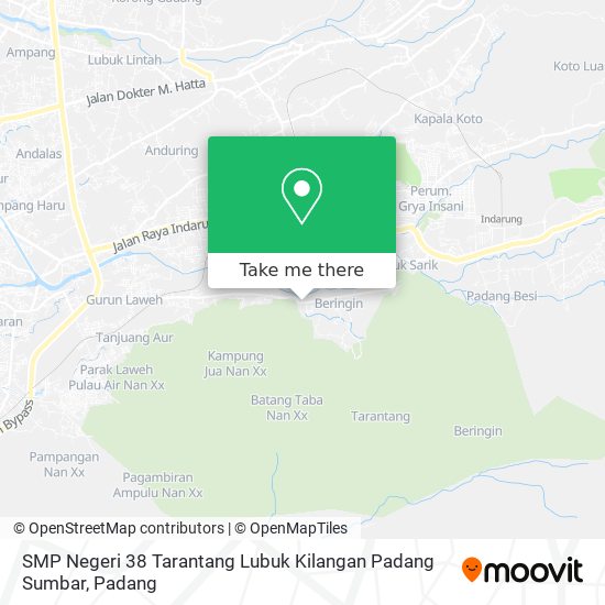 SMP Negeri 38 Tarantang Lubuk Kilangan Padang Sumbar map