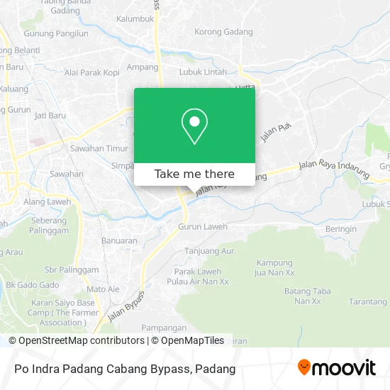 Po Indra Padang Cabang Bypass map