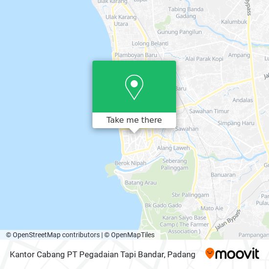 Kantor Cabang PT Pegadaian Tapi Bandar map