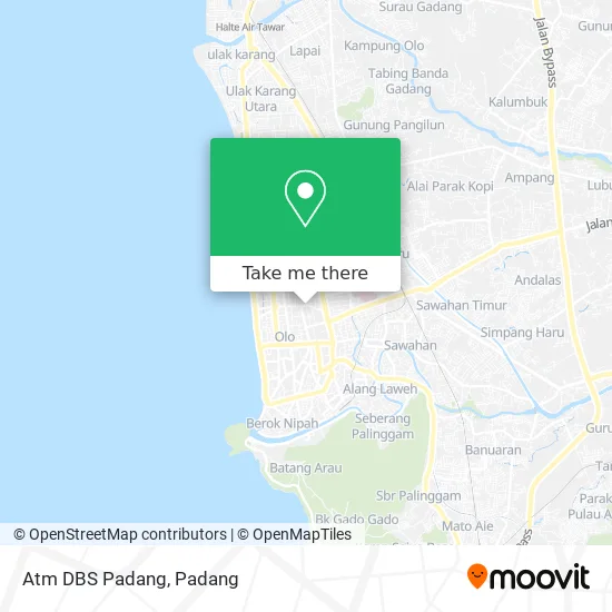 Atm DBS Padang map