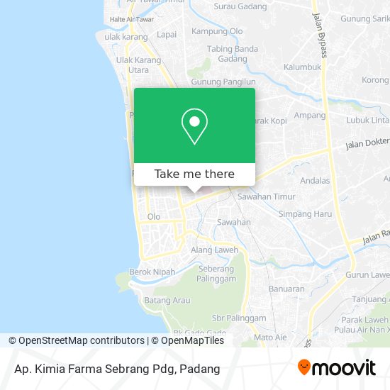 Ap. Kimia Farma Sebrang Pdg map