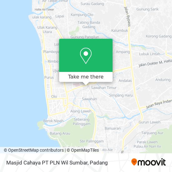 Masjid Cahaya PT PLN Wil Sumbar map
