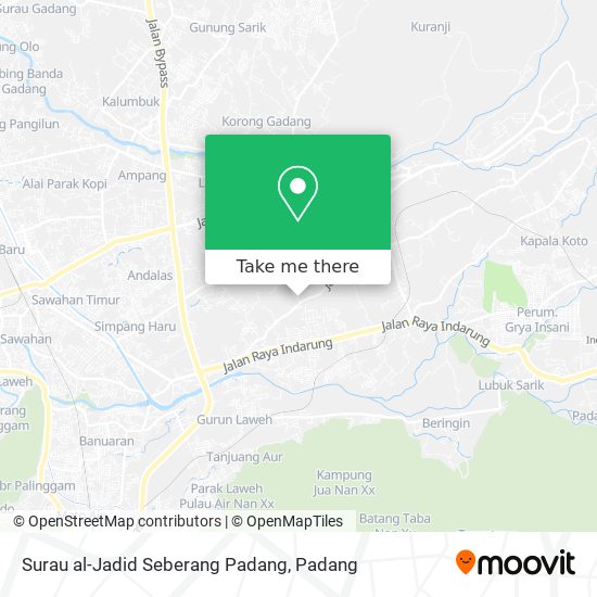 Surau al-Jadid Seberang Padang map