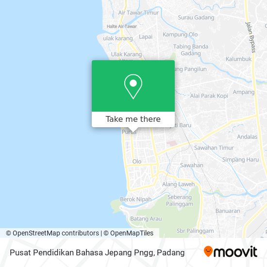 Pusat Pendidikan Bahasa Jepang Pngg map