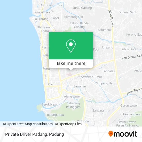 Private Driver Padang map