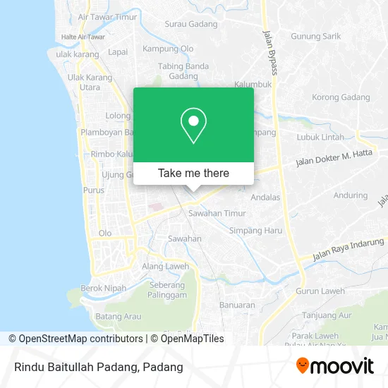 Rindu Baitullah Padang map