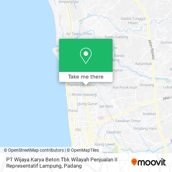 PT Wijaya Karya Beton Tbk Wilayah Penjualan II Representatif Lampung map