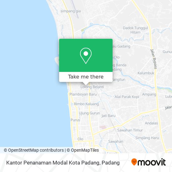 Kantor Penanaman Modal Kota Padang map