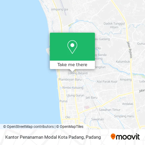 Kantor Penanaman Modal Kota Padang map