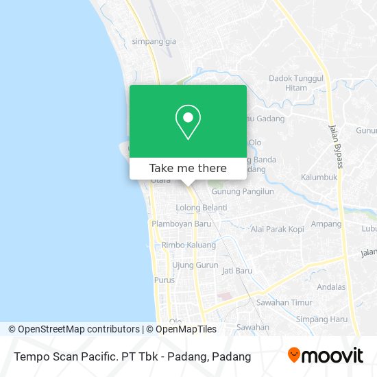 Tempo Scan Pacific. PT Tbk - Padang map