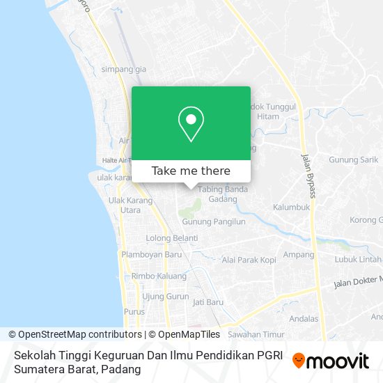 Sekolah Tinggi Keguruan Dan Ilmu Pendidikan PGRI Sumatera Barat map