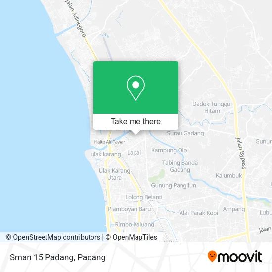 Sman 15 Padang map