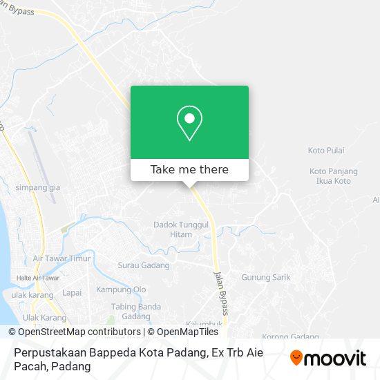 Perpustakaan Bappeda Kota Padang, Ex Trb Aie Pacah map