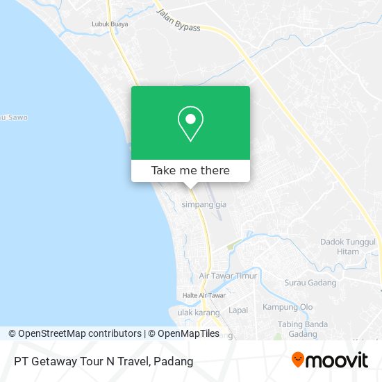 PT Getaway Tour N Travel map