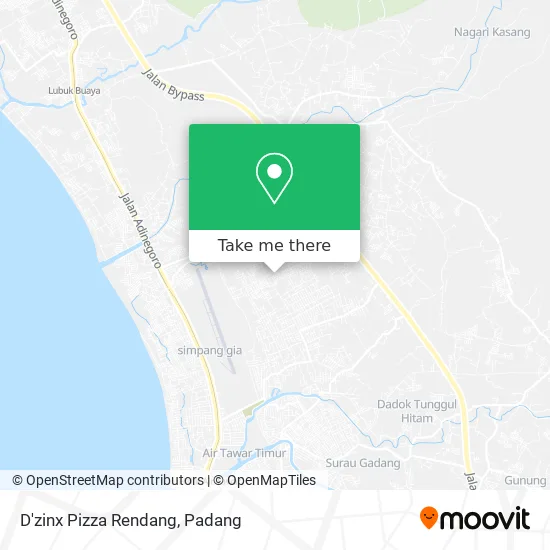 D'zinx Pizza Rendang map