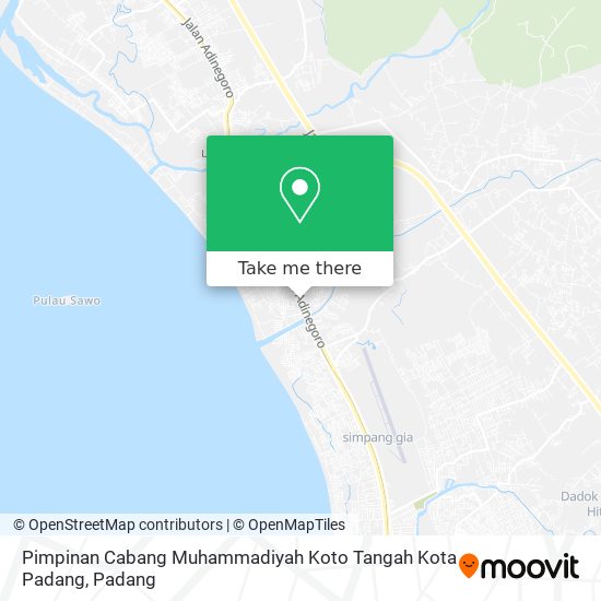 Pimpinan Cabang Muhammadiyah Koto Tangah Kota Padang map