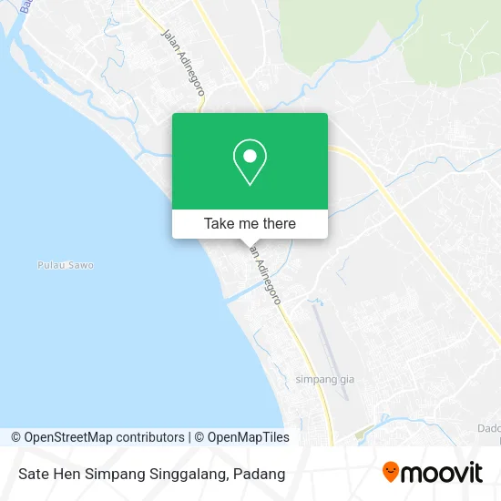 Sate Hen Simpang Singgalang map