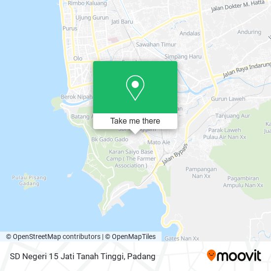SD Negeri 15 Jati Tanah Tinggi map