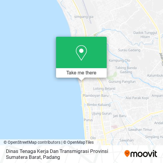 Dinas Tenaga Kerja Dan Transmigrasi Provinsi Sumatera Barat map