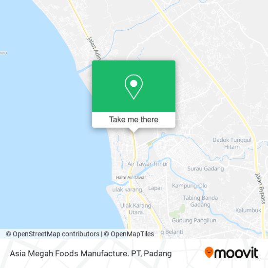 Asia Megah Foods Manufacture. PT map