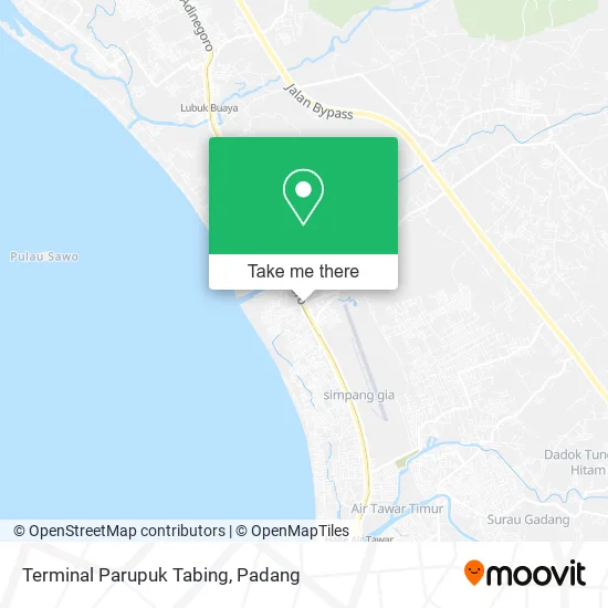 Terminal Parupuk Tabing map