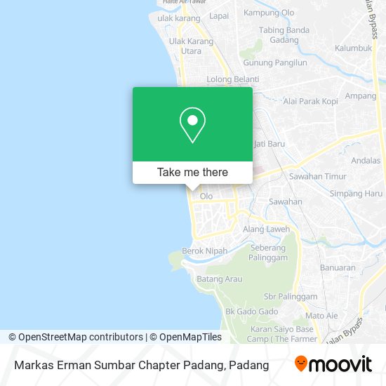 Markas Erman Sumbar Chapter Padang map