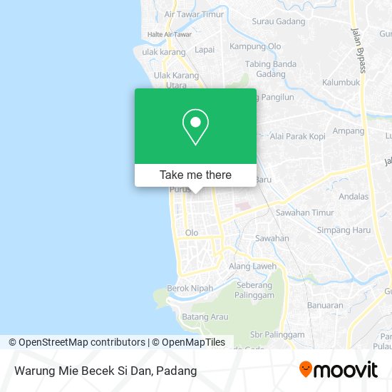 Warung Mie Becek Si Dan map