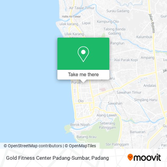 Gold Fitness Center Padang-Sumbar map