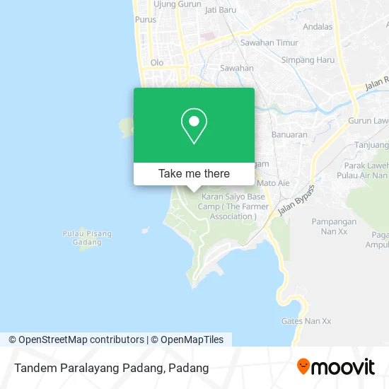 Tandem Paralayang Padang map