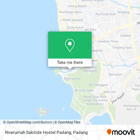Riverumah Sakitide Hostel Padang map