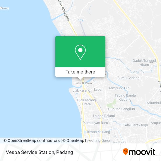 Vespa Service Station map