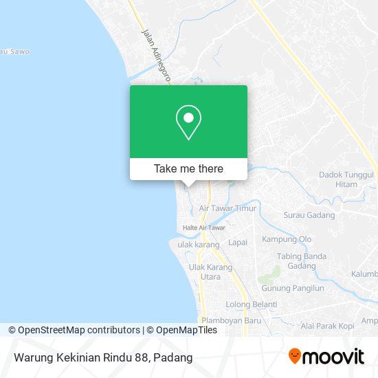 Warung Kekinian Rindu 88 map