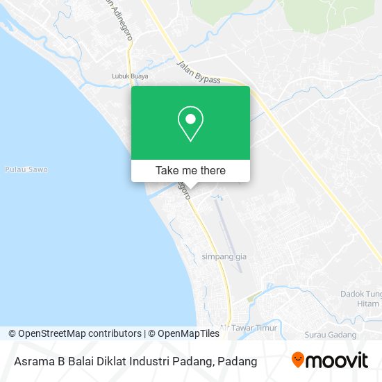 Asrama B Balai Diklat Industri Padang map