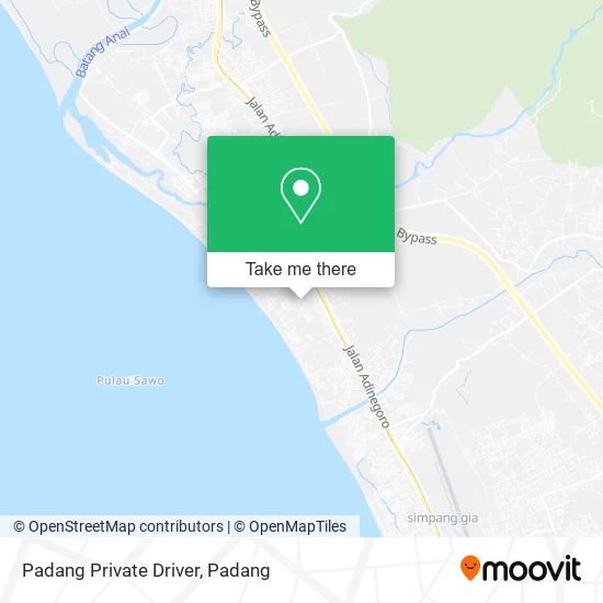 Padang Private Driver map