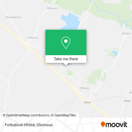 Fotbalové Hřiště map