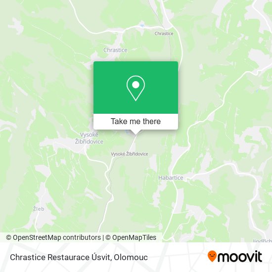 Chrastice Restaurace Úsvit map