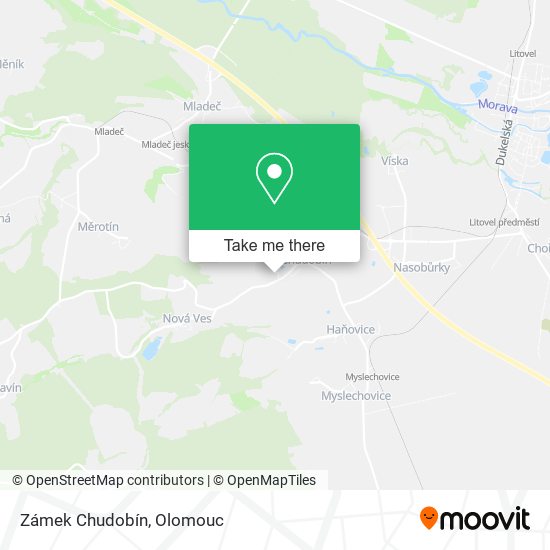 Zámek Chudobín map