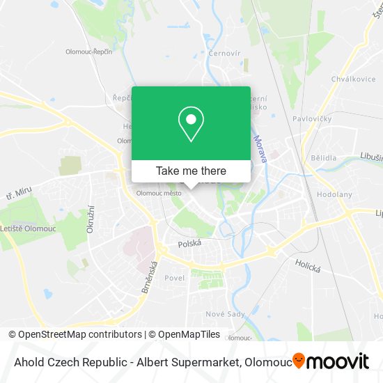 Ahold Czech Republic - Albert Supermarket map