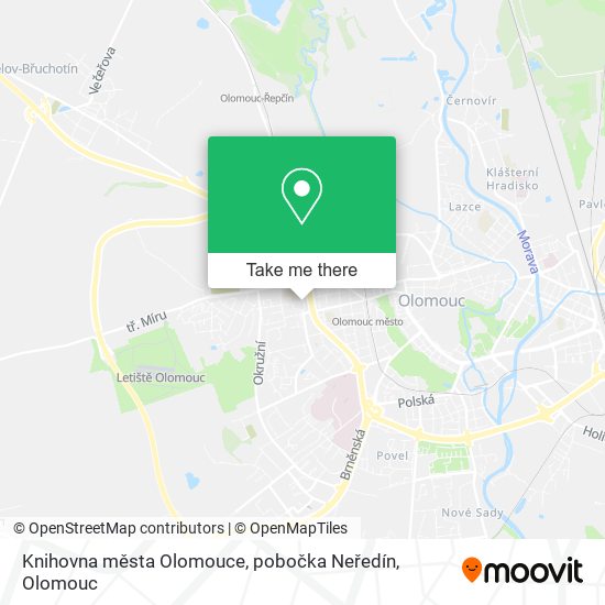 Knihovna města Olomouce, pobočka Neředín map