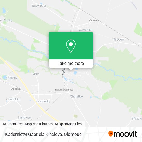 Kadeřnictví Gabriela Kinclová map