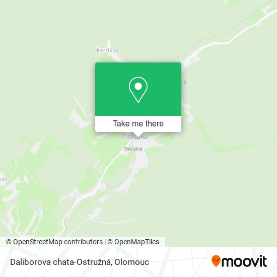 Daliborova chata-Ostružná map