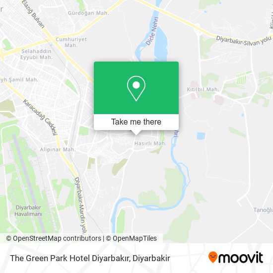 The Green Park Hotel Diyarbakır map