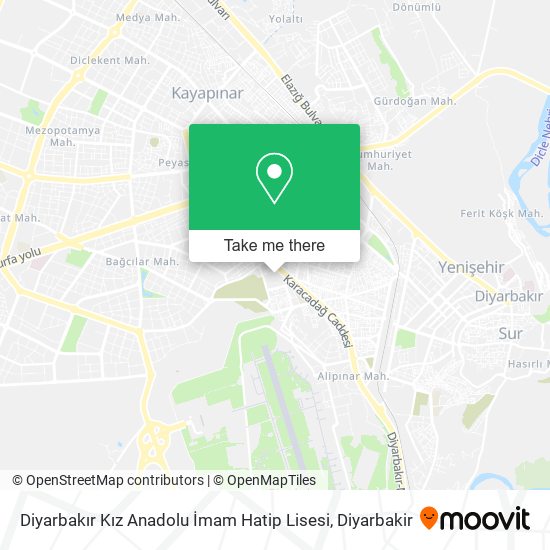 Diyarbakır Kız Anadolu İmam Hatip Lisesi map